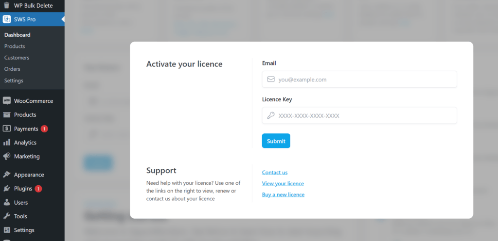 active licence key for SquareSync for Woo